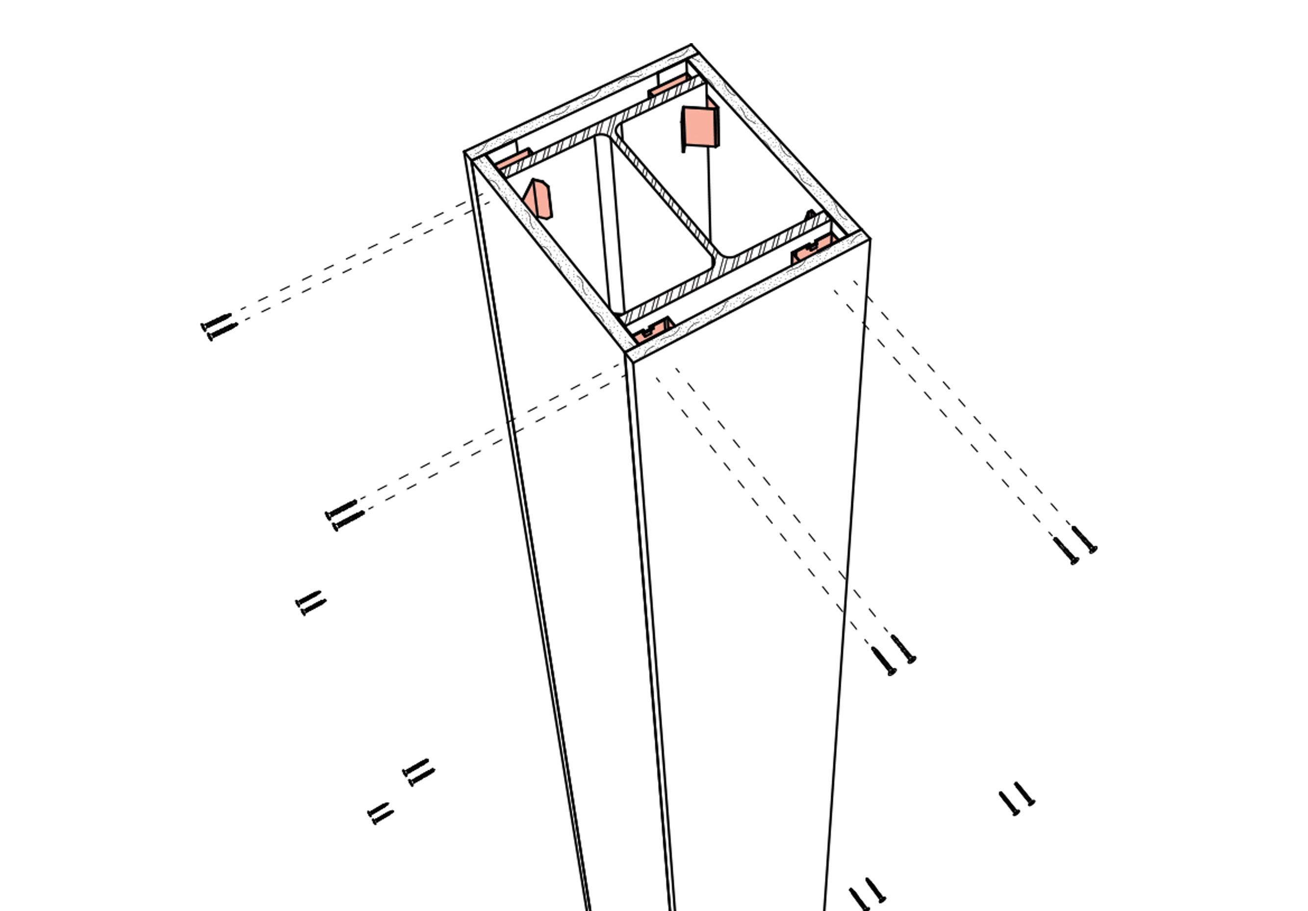 Column and Beam Drywall Clip, (60/box)