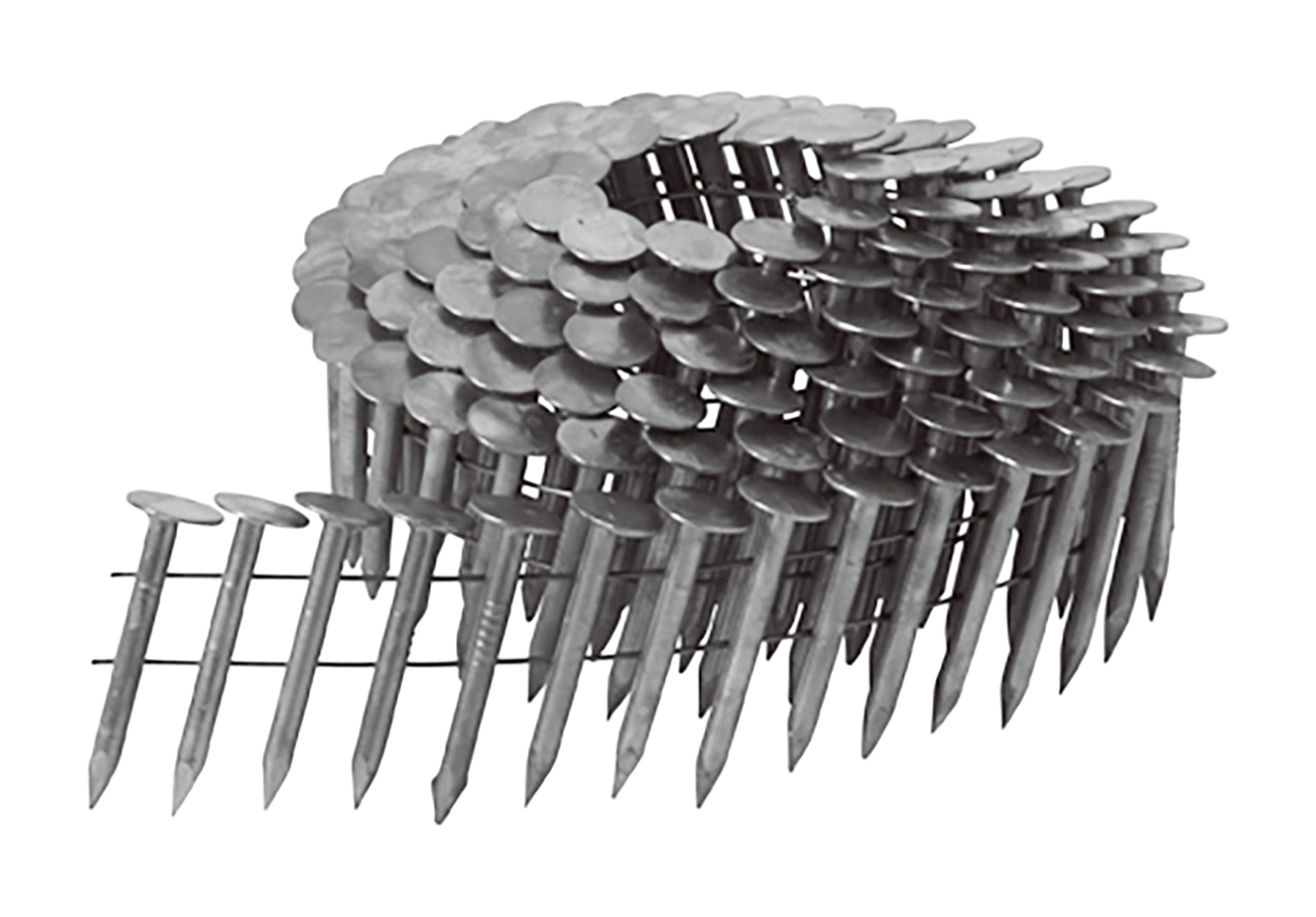 1 1/2 in. x .120 Wire Coil, Round Head, Smooth Shank, Hot-Dip Galvanized, Roofing Nails