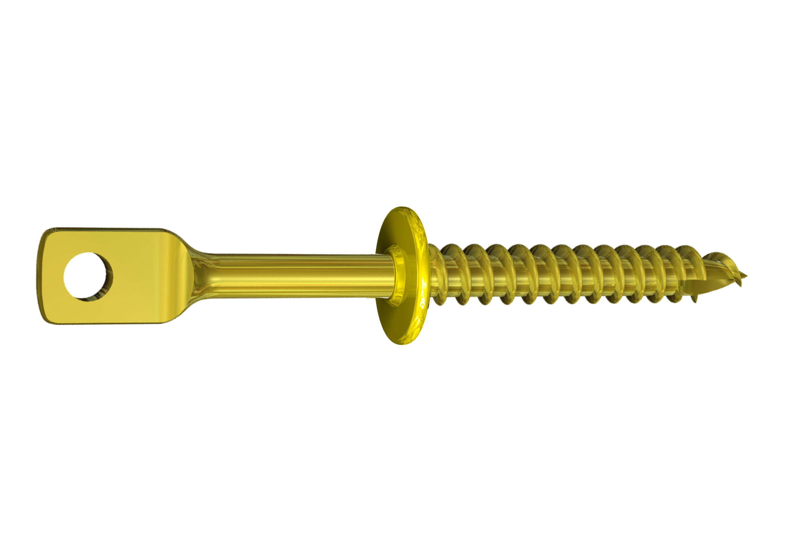 1/4 x 3-1/4-in Eye Lag Drive, Eye Lag Fine Thread Yellow Zinc Screws (Bulk)