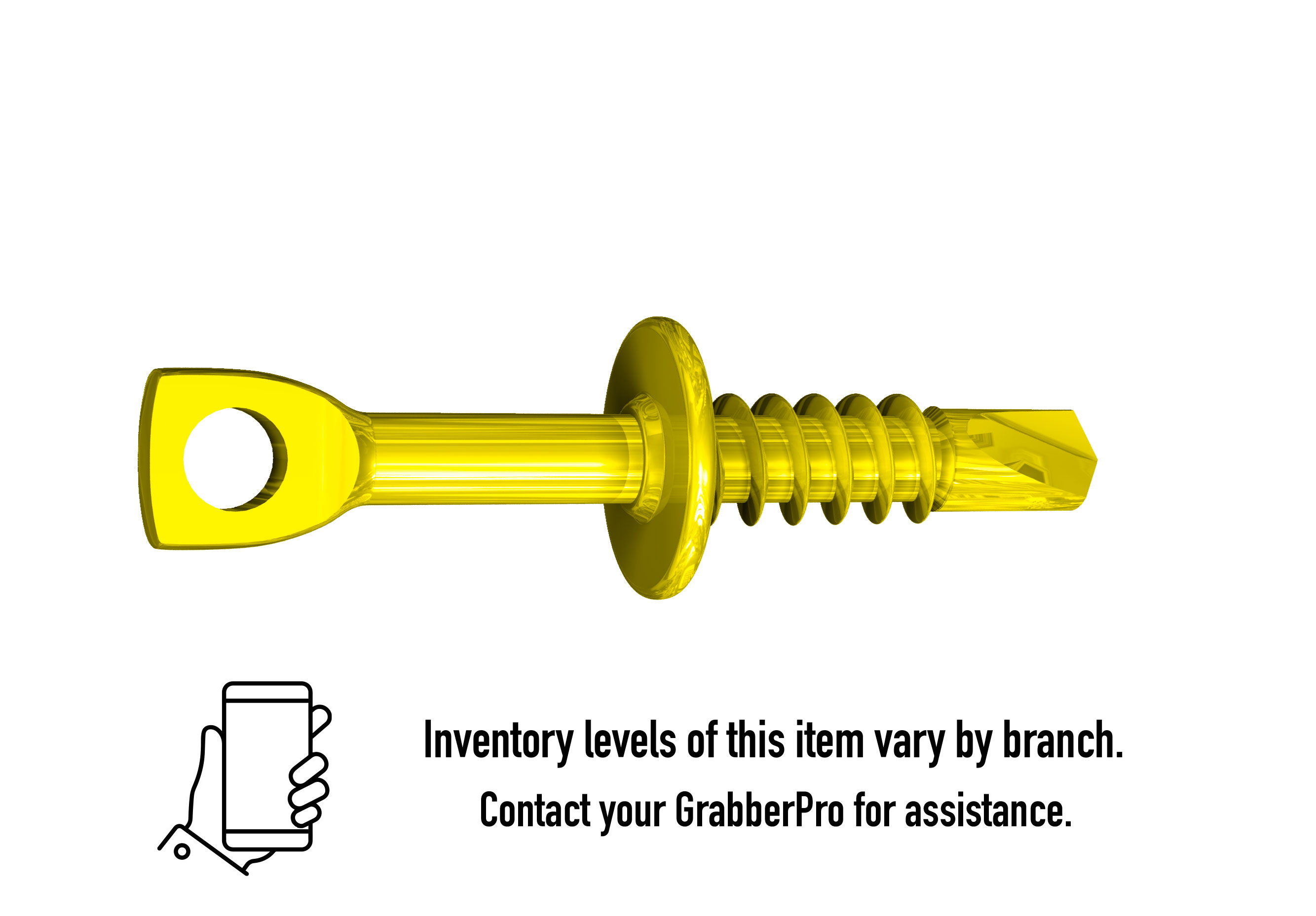 1/4 x 2-3/4-in Eye Lag Drive, Eye Lag Fine Thread, Drill Point Yellow Zinc Screws