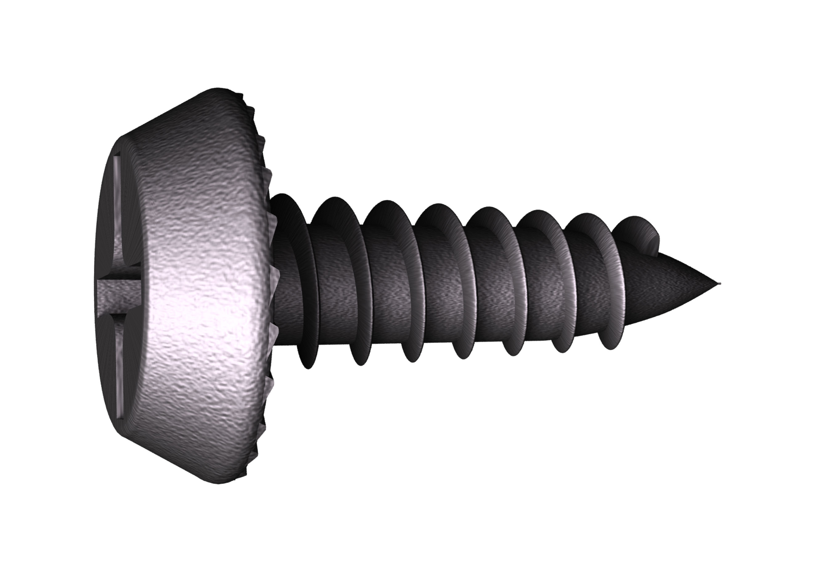 Rok #8 X 1-1/4" Phillips Pan Head Wood Screws – Coarse Thread, Black Phosphate/Wax, 100-Pack
